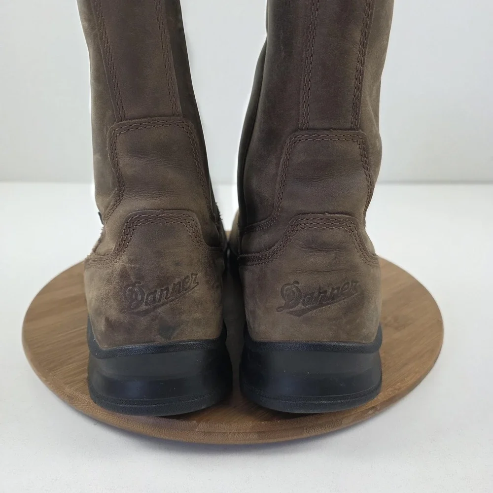 Danner Crafter Wellington Boots Mens Size 11 EE Brown Leather Pull On Work 12453 - Picture 8 of 15